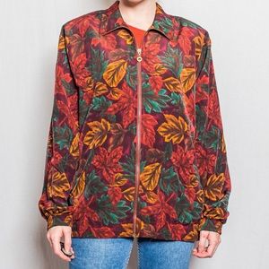 90s VINTAGE TEDDI LEAF PATTERNED JACKET 🍂🍁